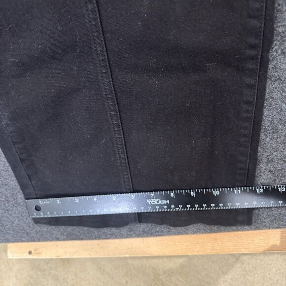 Frame Jeans Women's 29 Black Film Noir Tailored Wide Leg Flare - Picture 6 of 10